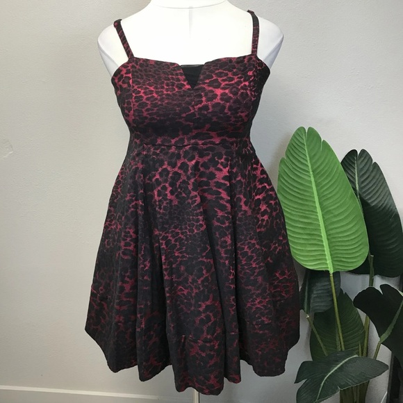 Torrid X Betsey Johnson Red Leopard Mini BabyDoll Dress - Size 12 - Picture 4 of 6
